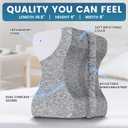 Knee Pillow for Side Sleepers,Knee Support Pillow for Between Knees While Sleeping,Memory Foam Knee Cushion for Hip,Leg,Back Pain Relief (Gray)