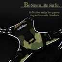 rabbitgoo Dog Harness No Pull with 2 Leash Clips, Adjustable Soft Padded, Reflective Oxford No Choke Pet Vest with Easy Control Handle for Large Dogs, Green Mountain,XS