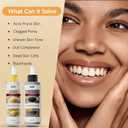 Peel Shot Glow Rice Ampoule Duo, Black and White Rice Exfoliant for Face and Body, Rice Exfoliator for Faces Dead Skin Cells Remover, Face Peel Shot Serum for Softens Cuticle (White+Black, 160ml)