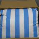 Outdoor Deep Seat Cushion Set, Weatherproof and Fade-Resistant Patio Chair Cushions, 24x24x4 in,, with Non-Slip and Outdoor Cushions, Suitable Chairs and loveseats (Blue and White Stripes), Queen