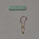 Phone Charm for Women, Anti-Theft Phone Wrist Strap Hands-Free & Beaded Chain, Detachable Cell Phone Lanyard with Tether Tab (Pink Blossom)