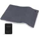 Portable Heating Pad with 5000mAh Battery, 1.7LB Weighted Heat Pad Rechargeable for 1-3H Warmth Outdoor Travel, 3 Heat Settings, 12" x 16", Grey