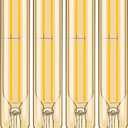 T10 Led Bulb,Dimmable E26 Led Bulbs 6W,E26 Tubular Bulb 60 Watt, 2700K Warm White,7.3in Led Edison Tube Bulb,T10 Amber Glass Cover,4Pack.