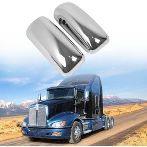 Chrome Door Mirror Covers for Kenworth T660,Left/Driver Side & Right/Passenger Side for Kenworth T600 /T660 Mirror Cover