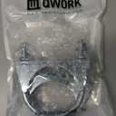 QWORK U-Bolt Muffler Tip Exhaust Hook, 2-1/4" OD 2Pcs Stainless Steel Universal Silencer Exhaust Clip