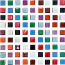 100 Pieces Ceramic Mosaic Tiles, 3/5" Square Shapes, Stained Colors, Ceramic Tiles Supplies for Crafts, Beginner Mosaic Project, Stepping Stones Decor - Mix Color