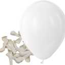 Bezente White Balloons Latex Party Balloons - 150 Pack 5 inch Matte White Helium Balloons for White Themed Wedding Birthday Bridal Shower Party Decorations (A004-3-white)