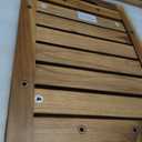 18" Standard Teak Shower Bench with Shelf & Handle - Waterproof, Non-Slip Bath Stool, 300 lbs Capacity - Fits Standard Tubs/Showers & Outdoor Use (Patented)