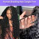 Human Braiding Hair for Boho Braids 3 Bundles/Pack 110g 14 Inch Deep Wave Bulk Human Hair for Braiding Curly Knotless 12A Brazilian Virgin Copper