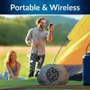 Alpine Corporation 9" Tall Solar Bluetooth Rock Speaker, Weather-Resistant High Fidelity Outdoor Audio System with 50 Foot Range, Brown - Set of 2
