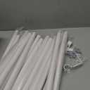 White Extra Long Curtain Rod 30 to 240 inch, Heavy Duty Curtain Rods for Windows with Modern End Caps, 1 inch Drapery Rods Set for Outdoor Patio, Adjustable Curtain Rod for Room