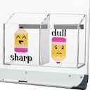 Acrylic Magnetic Pencil Holder Classroom Dry Erase Marker Holder, Three