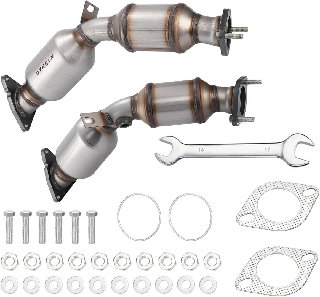 QYNQYN Left and Right 2-PC Catalytic Converter for Infiniti/Nissan