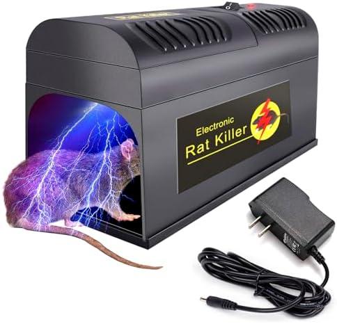 Electric Rat Trap, Humane & Effective Mouse Traps Indoor for Home, No Touch Reusable Rodent Control with High Voltage - Instantly Kills Mice Rats for Rooms, Kitchens, Outdoor Use
