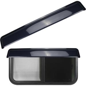 RV Visor Deflector, Rain Guard Extra Durable Sun Wind Air Side Vent Window Deflector Fits for 30inch Wide Window