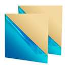 2 Pcs Brass Sheet, 6" x 6", 18 Gauge(1mm) Thickness, No Scratches, Film Attached Brass Plates