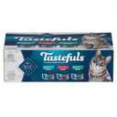 Blue Buffalo Tastefuls Natural Flaked Wet Cat Food Variety Pack, Tuna, Chicken and Fish & Shrimp Entres in Gravy 5.5-oz Cans (12 Count - 4 of Each) (EXP 03/04/28)