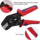 Crimping Tool Ratcheting Wire Crimper Tool for Non-Insulated Open Barrel Terminals 0.25-1.5mm² Crimping Pliers AWG 24-16, SN-58B
