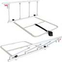 Mybow Bed Rails for Elderly Adults Safety, Folding Bedside Rails Guard Bed Assist Railing for Seniors, Hospital Bedside Handle Medical Assisting Rails, Collapsible Bedrail Handicap Pull Up Bar (White)