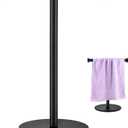 Hand Towel Holder, Matte Black Bathroom Towel Racks, Countertop Towel Stand, T-Shape Towel Holder for Bathroom Kitchen, Size 11" L x 6.7" W x 16.1" H