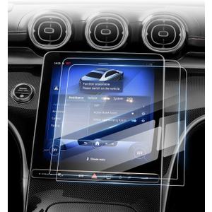 [Upgrade] 2 Pack 11.9-Inch Screen Protector for 2022~ 2025 2026 Mercedes Benz C300 C Class C250 /2023 ~ 2026 GLC300 [No Glare & Fingerprint] Touchscreen 9H Tempered Glass Navigation Radio Screen Protector Benz C300 Accessories