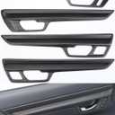 AntBooBoo for Honda CRV 2023 2024 2025 2026 EX-L, Sport Touring Hybrid Interior Door Panels Protetive Cover, Luxurious Wood Grain Interior Cover Moulding Trims for The New CR-V- Wood (with buttons)