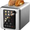 WHALL Touch Screen Toaster 2 Slice, Stainless Steel Digital Timer Toaster, 6 Bread Types & 6 Shade Settings, Smart Extra Wide Slots Toasters With Bagel, Cancel, Defrost Functions