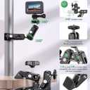 Super Clamp Camera Mount, 360 Dual Ballhead Magic Arm, 1/4"-20 & 3/8"-16 Threads, Super Clamp Kit for Phone/LED Lights/DSLR Camera/Gopro/Ronin-M/MOVI/Insta360/Tripod/Desk