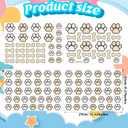 127 Glow in The Dark Dog Paw Stickers Luminous Removable Vinyl Wall Decals for Kids Nursery Bedroom(Blue Light)