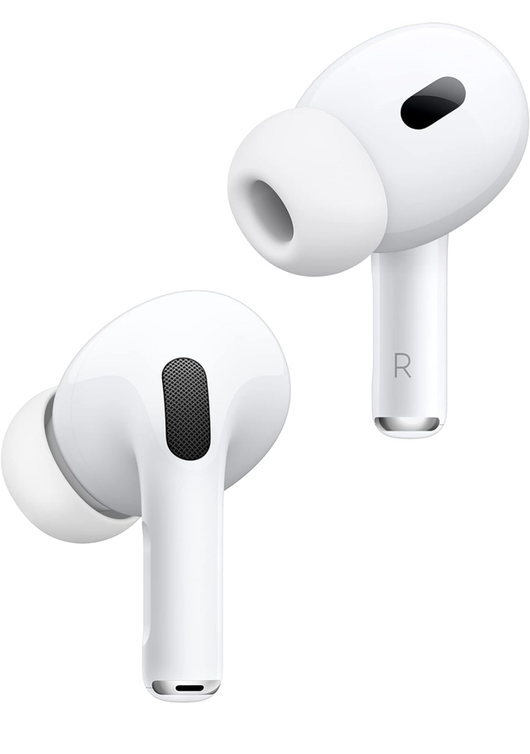 Apple AirPods Pro 2 Wireless Earbuds, Bluetooth Headphones, Active Noise Cancellation, Hearing Aid Feature, Transparency, Personalized Spatial Audio, High-Fidelity Sound, H2 Chip, USB-C Charging