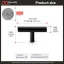 homdiy 10 Pack Solid Cabinet Knobs Black Dresser Knobs Single Hole Drawer Knobs Black Kitchen Hardware for Dresser Drawer