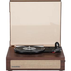Crosley CR6042A-WA Scout 3-Speed Bluetooth Turntable with Built-in Speakers, Walnut