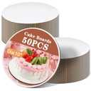 50PCS 10 Inch Round Cake Boards, Food-Grade Greaseproof Cardboard Cake Rounds, Thin and Sturdy Cake Circles for Wedding Birthday Party Cakes & Pastries