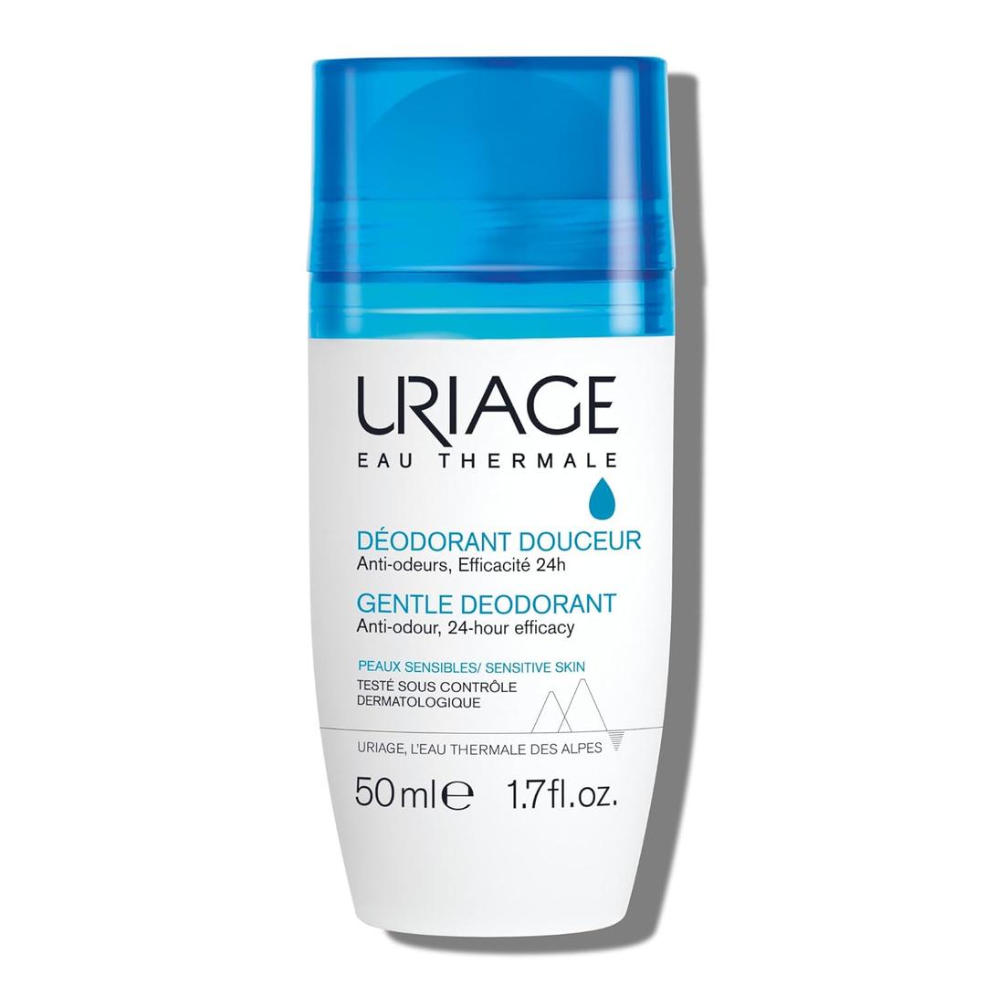 Uriage Deodorant For Sensitive Skin, Daily Freshness, Aluminum-Free Formula, No Alcohol, 24-Hour Odor Protection, Suitable For Sensitive Skin, No White Marks, Unisex
