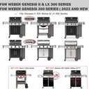 66095 Grill Replacement Grates 66032 Flavorizer Bars Grill Parts for Weber Genesis II E-310 E-315 GS4 Grill Replacement Parts E-335 S-310 Weber Genesis II 300 Series LX 300 Series Cooking Grates Parts
