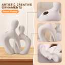 White Ceramic Vase,Rustic Vase Decor, Decorative Modern Flower Vase for Home Decor Farmhouse, Table, Shelf, Office,Centerpieces, Entryway, Pampas Grass