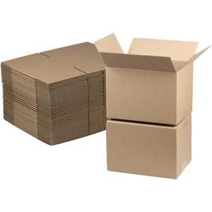 7x5x5 Inches Shipping Boxes Set of 40, Brown Corrugated Cardboard Box Literature Mailer for Packing Small Business