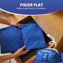 AXIESO Extra Large Moving Bags - 6-Pack Heavy Duty Storage Duffel - Sturdy Backpack Straps Handles, Zippers - Reusable Moving Storage Bags for Clothes - Folding Collapsible Storage Tote Bag Set  Blue