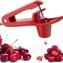 Cherry Pitter - Ordekcity Stainless Steel Cherries Corer Pitter Tool with Hand-held Push Design, Save Time & Space for Making Cherry Jam with Lock Design(Red)