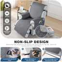 TAOCOCO 100% Waterproof Recliner Cover - Recliner Cover with Non-Slip Granule, Recliner Chair Covers with Elastic Band, Recliner Chair Covers for Reclining Chair(Dark Grey, Large-28'')