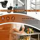 Stainless Steel Prep and Work Table with Wheels, Multi-Size Heavy-Duty Metal Commercial Kitchen Commercial Workbench,Suitable for Restaurants, Homes,Outdoor and Hotels
