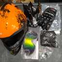 Youth Kids Dirt Bike Helmet Full Face Helmets,Motorcycle Helmets for Boys and Girls 8-14,Includes (Gloves Goggles Mask) 4Pcs Set,Motocross Bike Helmet for Off-Road ATV BMX MX,DOT Approved (Orange,M)