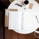 JSTORY Big Personal Wide Spaces Weekly Planner 28 Sheets Black