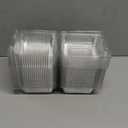 100 Count Clear Plastic Containers with Lids for Food, Thickened Disposable Sandwich Containers Clamshell Boxes for Cake Slice, Dessert, Hamburger, Salad, Pastry, Fruits, Takeout Tray