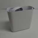 MOPALL Automatic Bathroom Trash Can with Lid, 3.1 Gallon / 13L Smart Motion Sensor Touchless Small Waste Basket, Slim Plastic Garbage Can for Bedroom Kitchen Office Home Toilet, White & Gold