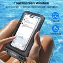 Niveaya Double Space Waterproof Phone Pouch (2-Pack) - IPX8 Phone Case Dry Bag for Beach, Kayak, Cruise Travel Essentials - Compatible with iPhone 17/16/15/14 Pro Max Galaxy S25/S24 Ultra (up to 8.3")