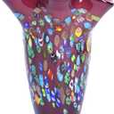 Hand Blown Glass Vase, Purple Glass Vase, Colored Glass Vase, Colorful Glass Vases, Decoration for Living Room, Bathroom, Dining Table, Centerpiece, Offic,e Entryway Table, Nightstand Arrangement, Vase