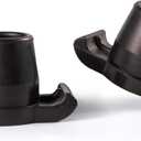 2 x 2024 Upgraded Walker Ski Glides Made with Wear-Resisting Rubber Base, NOT Scratch Floor, Universal Fit Walker Accessories for Folding Walkers, Walker Glides for Seniors, Walker Feet Replacement (Black)