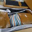 L Shape Sectional Couch with Chaise, 97 Inch Modular Sofa with Ergonomic Reclined Backrest, Sectional Couches for Living Room, High-Density Foam, for Office and Small Apartment, Ginger