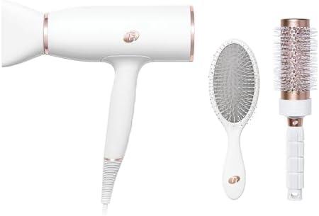 T3 AireLuxe Professional Ionic Hair Dryer and Brush Set, with 5 Heat and 3 Speed Settings, Ion Generator, Cool Shot, Includes Paddle Brush and 2.5" Round Brush, Missing Pieces, Not Full Set